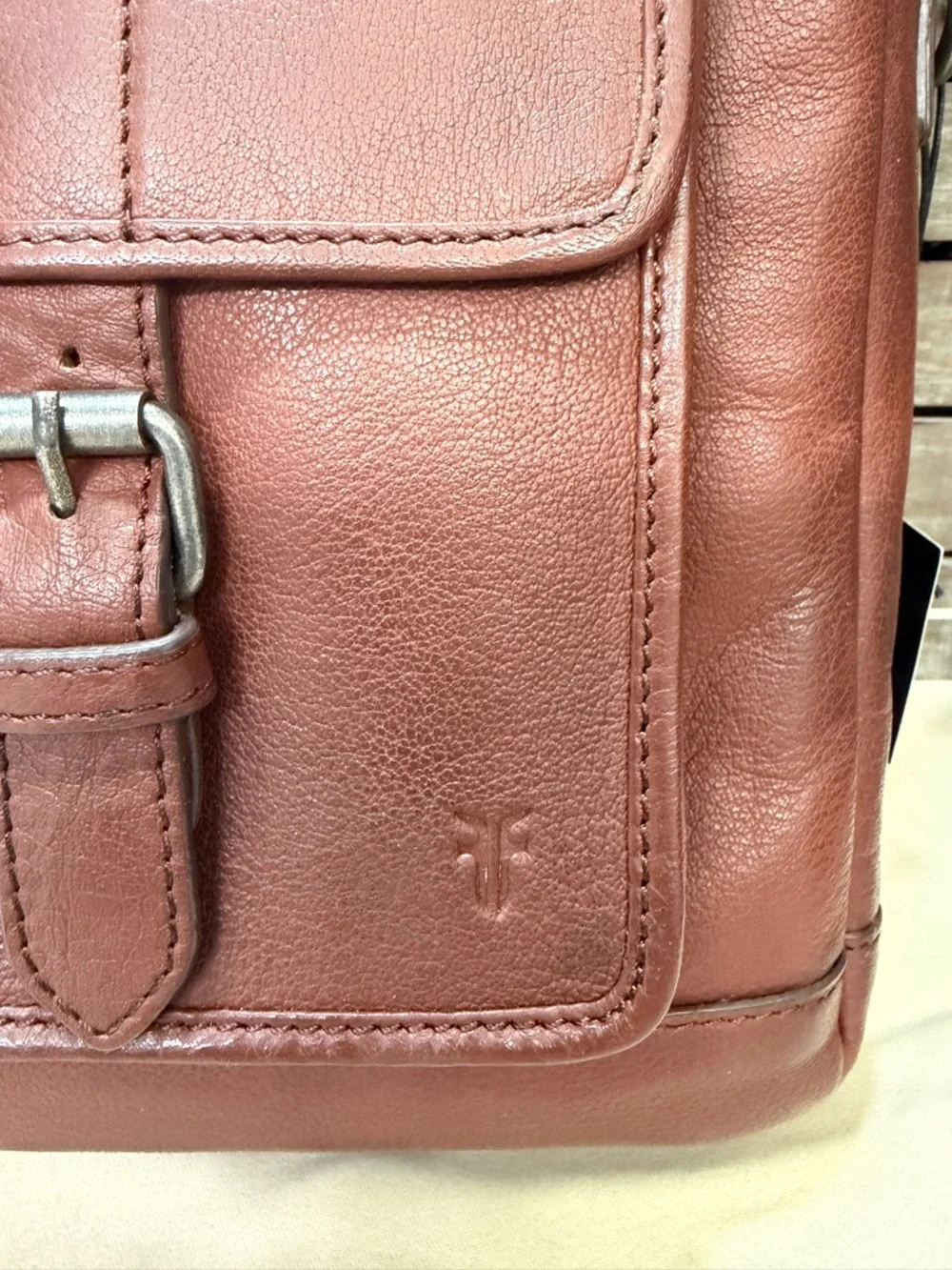 Frye Brown Leather Men's Briefcase cognac new nwt retail $458 attache
